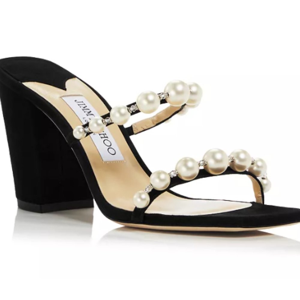 Jimmy Choo Women's Amara 85 Embellished Block Heel Sandals